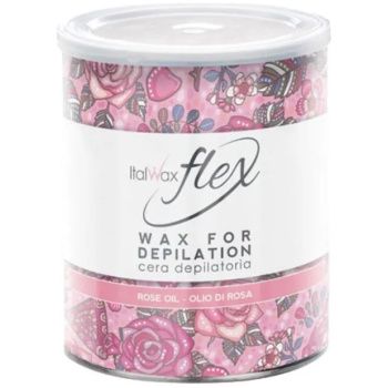 ItalWax Elasztikus Gyanta Gyöngy Fém Dobozban - Flex Rózsaolaj (TiO2) - 800gr